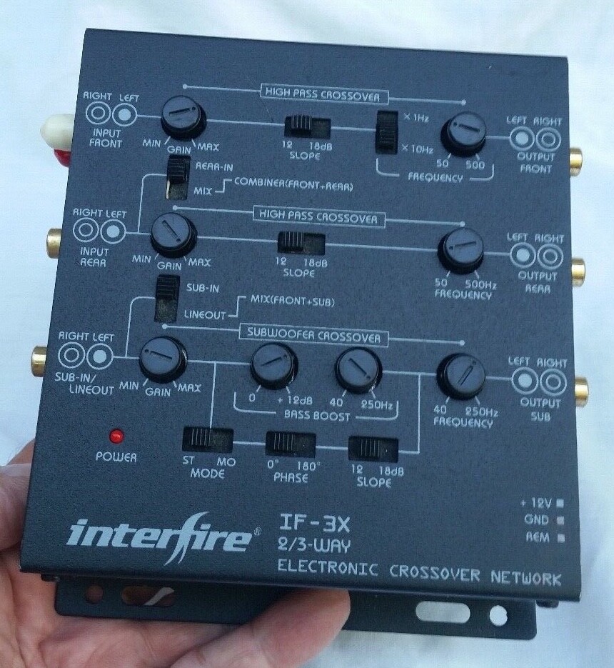 Vintage Black Interfire IF-3X 2/3 Way Electronic Crossover Network Used .