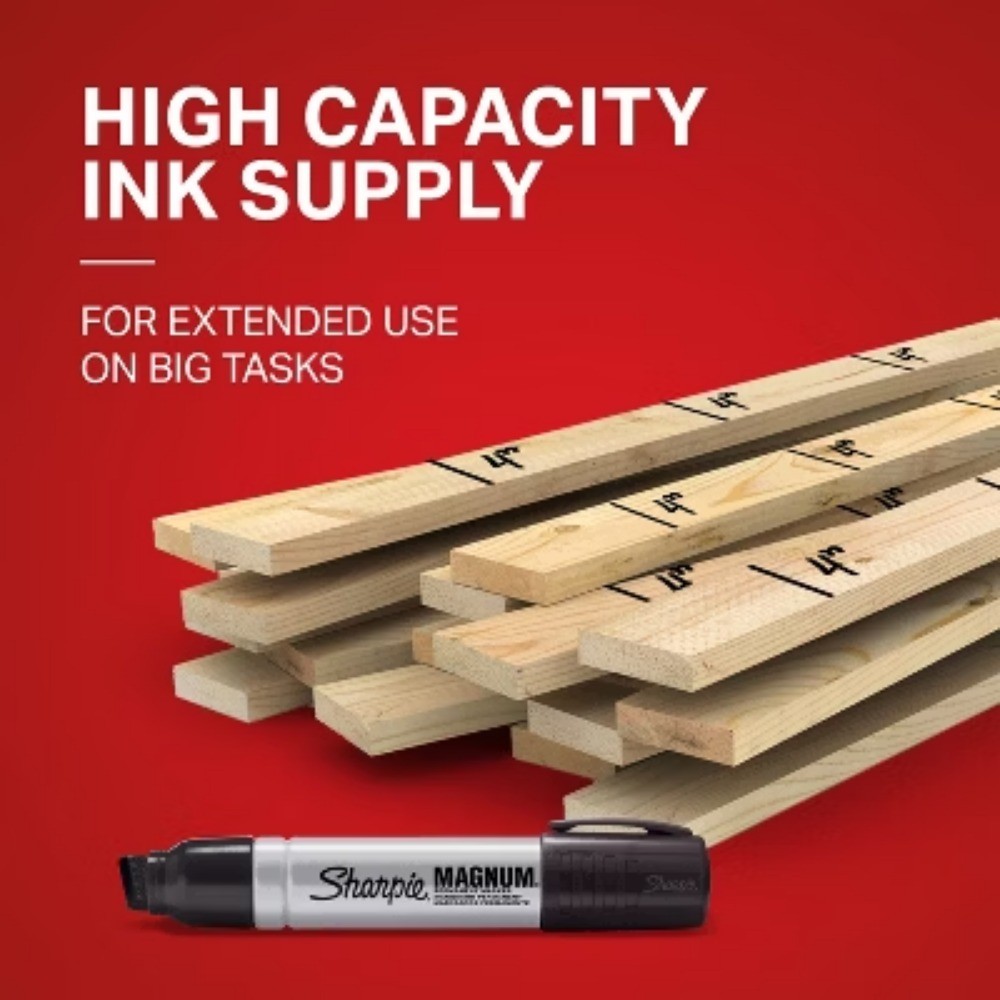 Sharpie Permanent Marker Chisel Tip Black: Bold Point, Quick Drying,