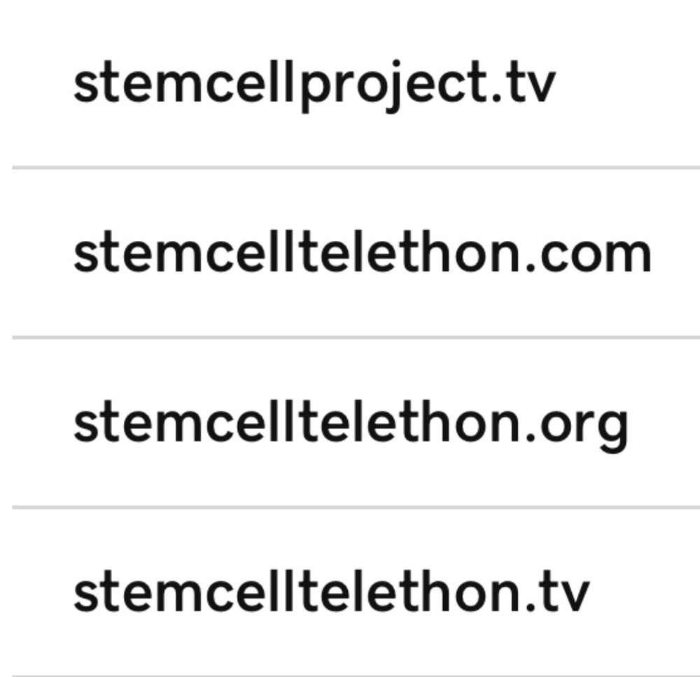 stemcelltelethon.tv domain