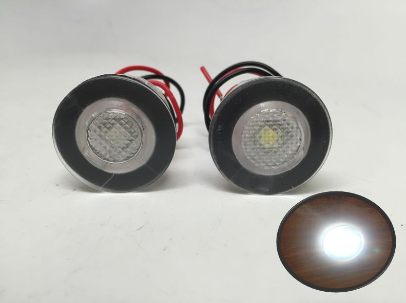 PactradeMarine 2PCS LED Livewell RoundButton White Courtesy Light OEM Waterproof