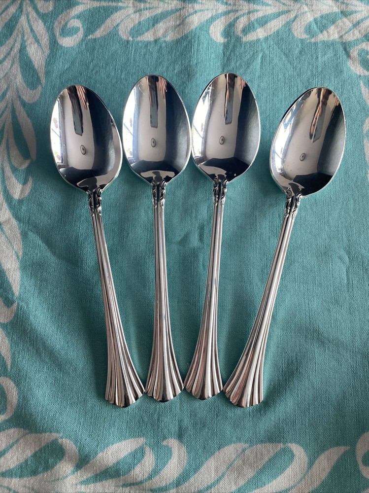 4 Towle Aristocrat Silverplate EP Supreme flatware place settings dinner spoons