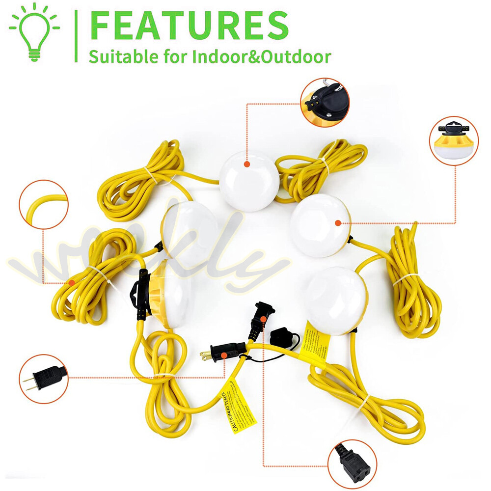 Super Bright Construction String Light Industrial Grade Work Light US Shipping