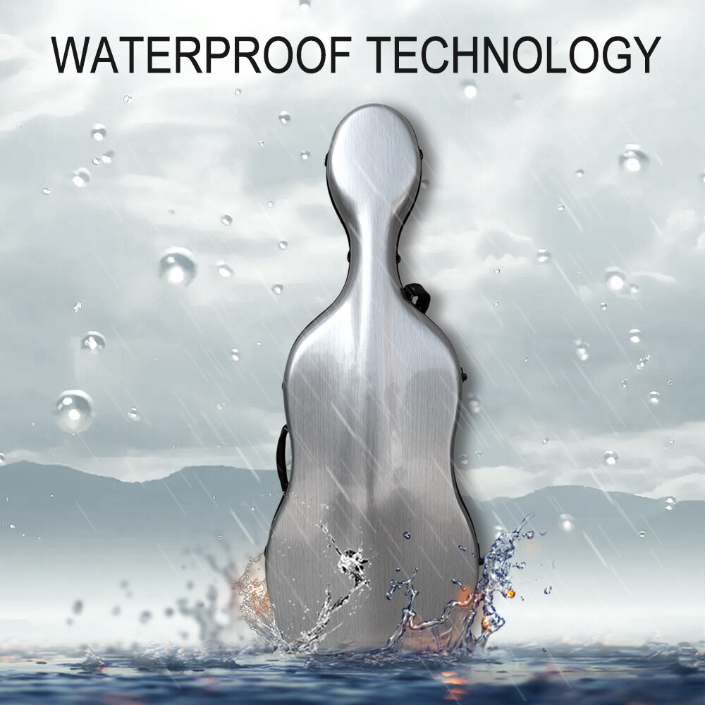 Cello Case 4/4 with Wheels and Embedded handle Lightweight Hard Shell