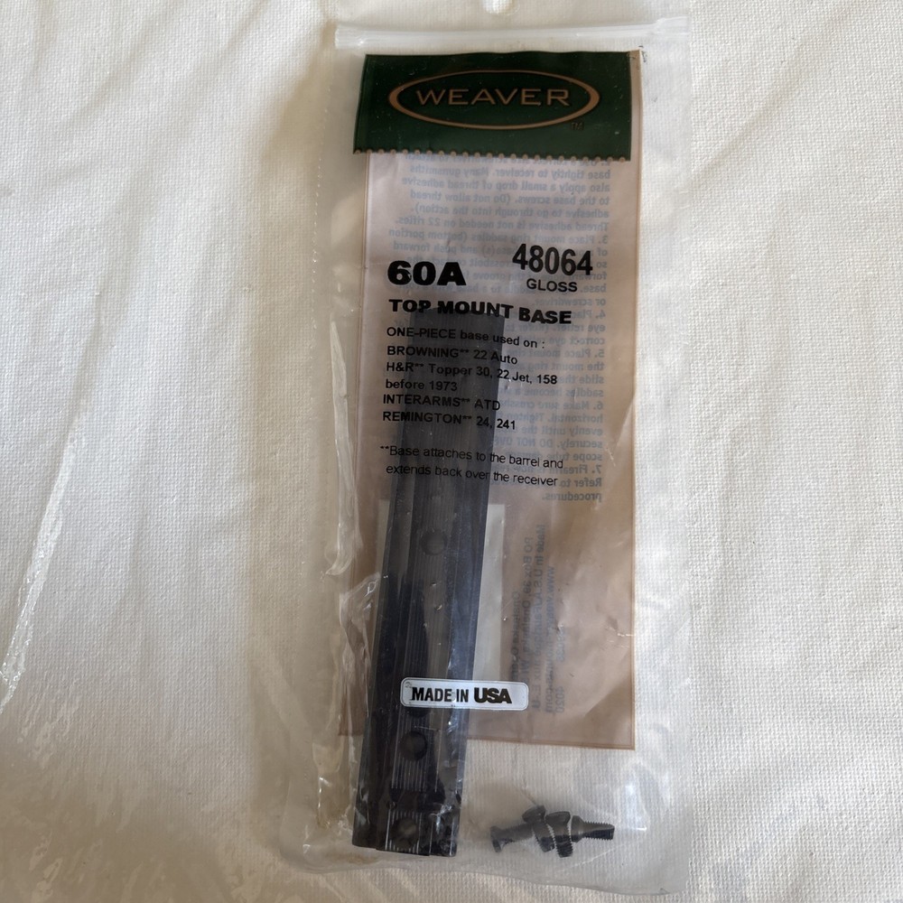 Weaver Top Mount Base #60A