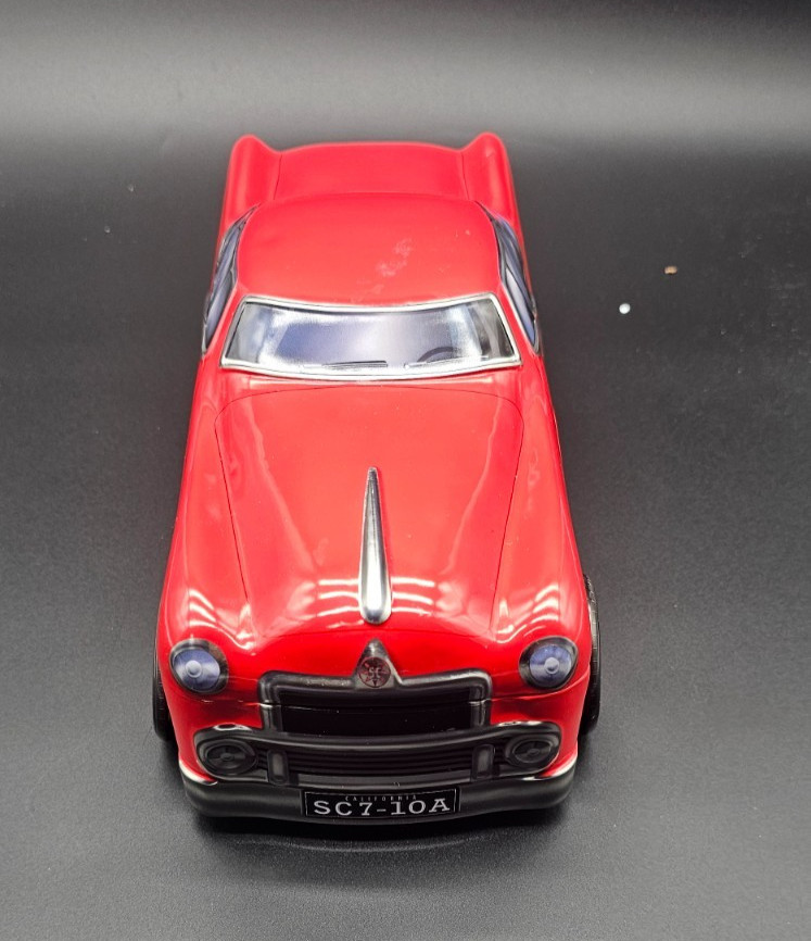 Vintage Silver Crane Co. Red Classic Tin Car