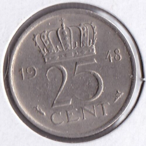 1948 Netherlands 25 Cent