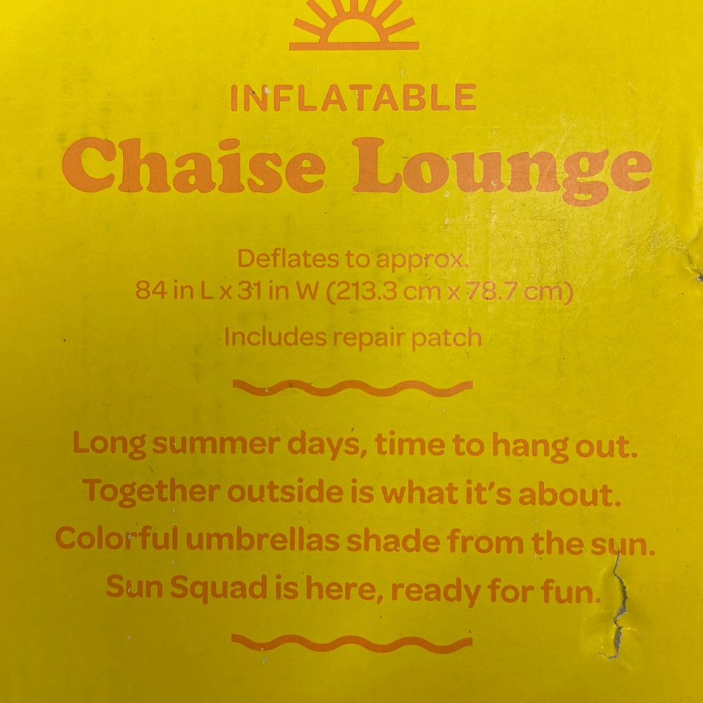 Chaise Pool Float Lounge Green - Sun Squad