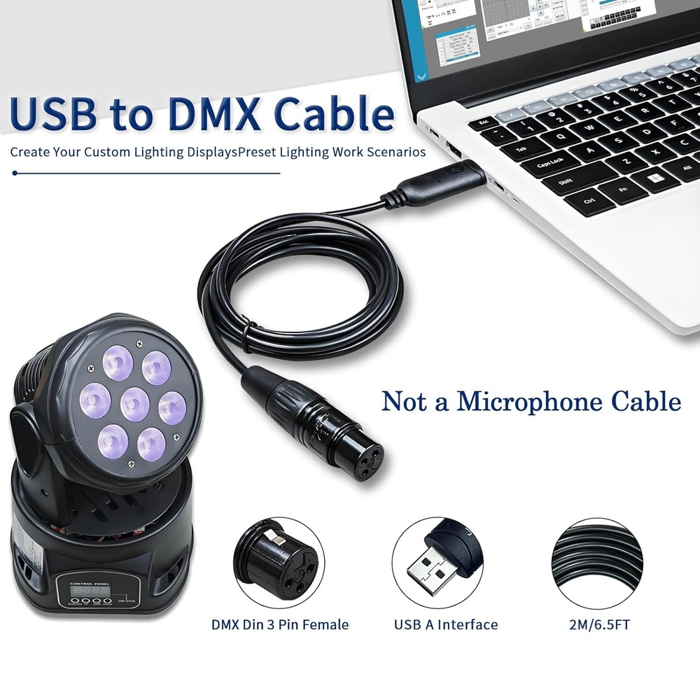USB to DMX Interface Adapter Cable with FT232RNL Chip Support...