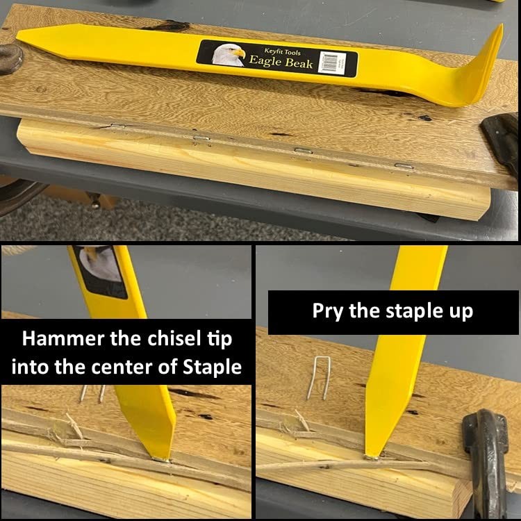 Eagle Beak Hardwood Flooring Staple Puller Tool Siding Puller for 16, 18 gage...