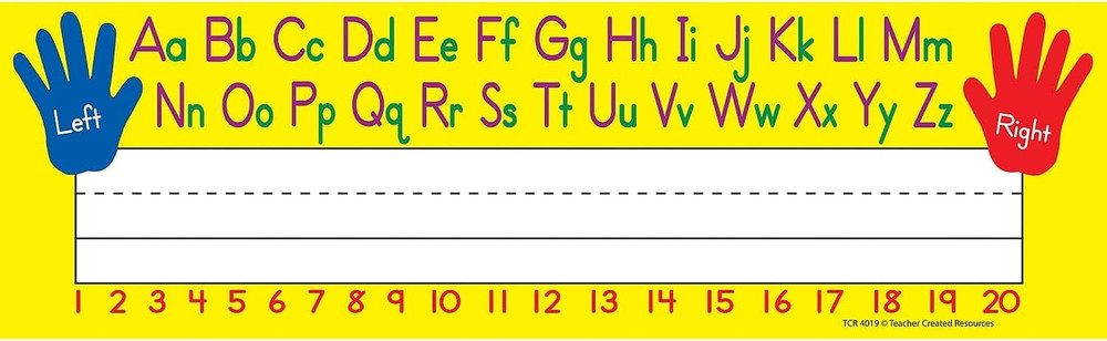 Flat Left/Right Alphabet Name Plates (4019)