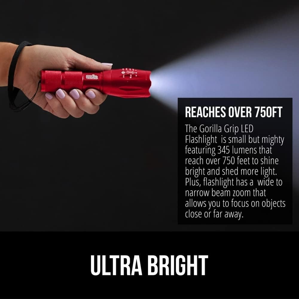 Tactical Flashlight & Luggage Straps Tactical Flashlight Adjustable Mode Luggage