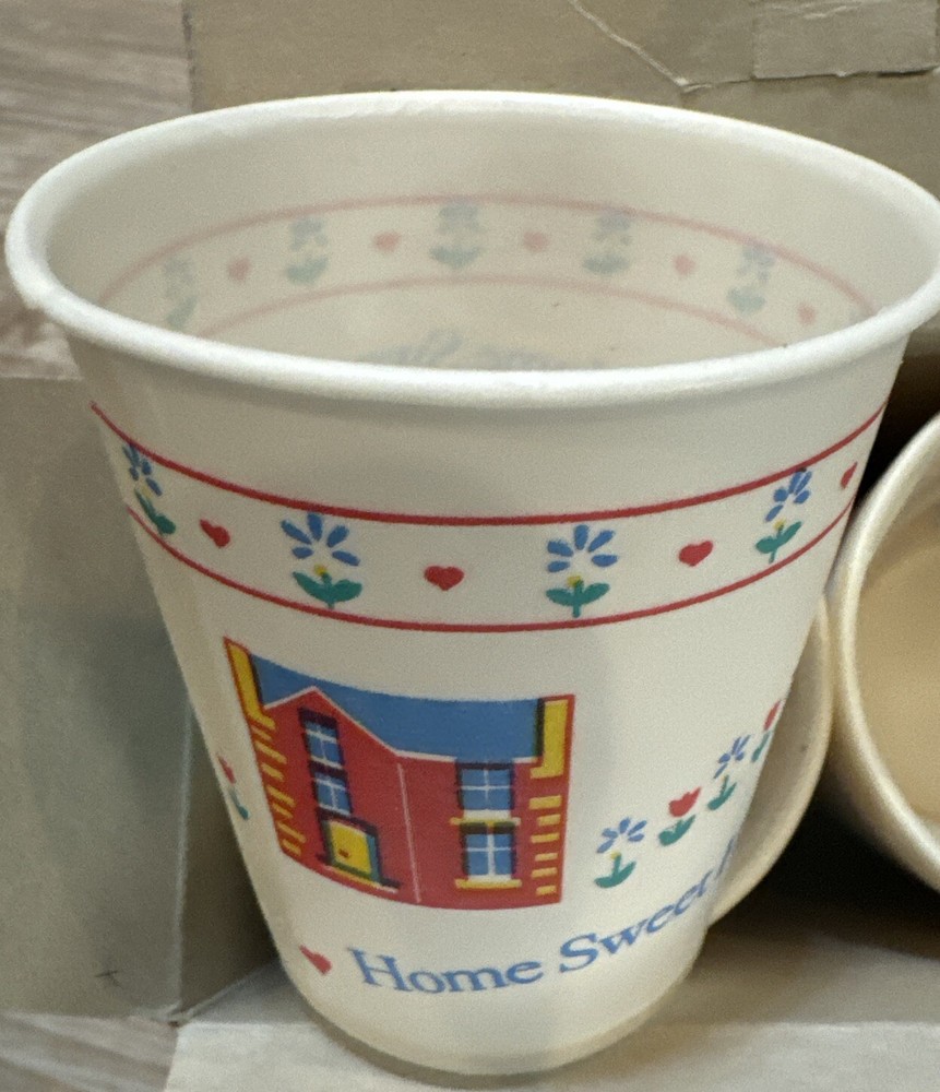 NEW Open Box Dixie Home Sweet Home Design Cups Pack 5 oz. 100 Count - Box Open