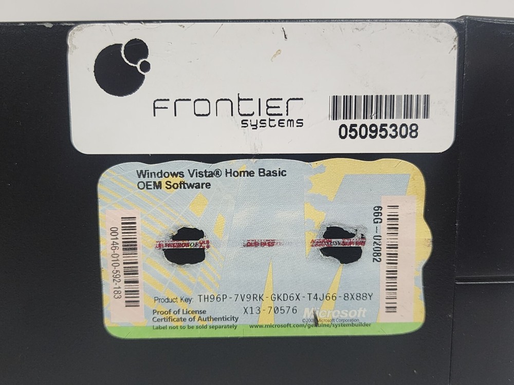 FRONTIER SYSTEMS PC 05095308 HOME BASIC OEM SOFTWARE