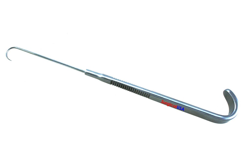 News Tracheal Hook 6" Sharp Pointy Tip Single End Hook Handle