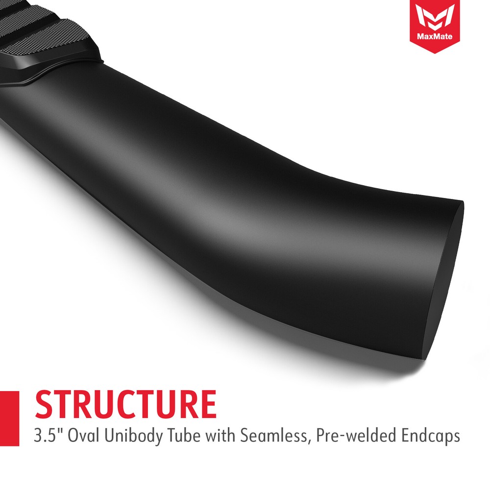 3.5" Oval Nerf Bar Side Steps for 07-18 Silverado/Sierra Crew Cab