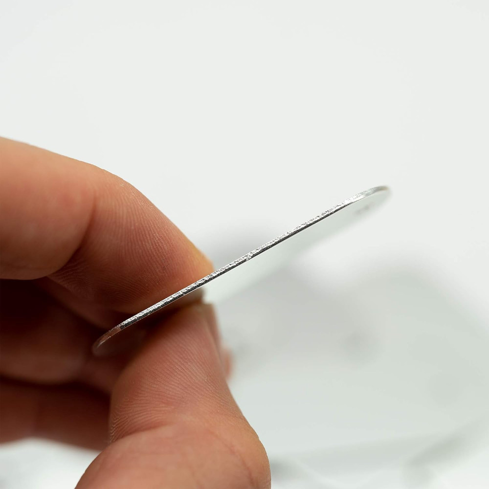Aluminum Blank Tags Stamping Blanks 25 Pack (Silver)