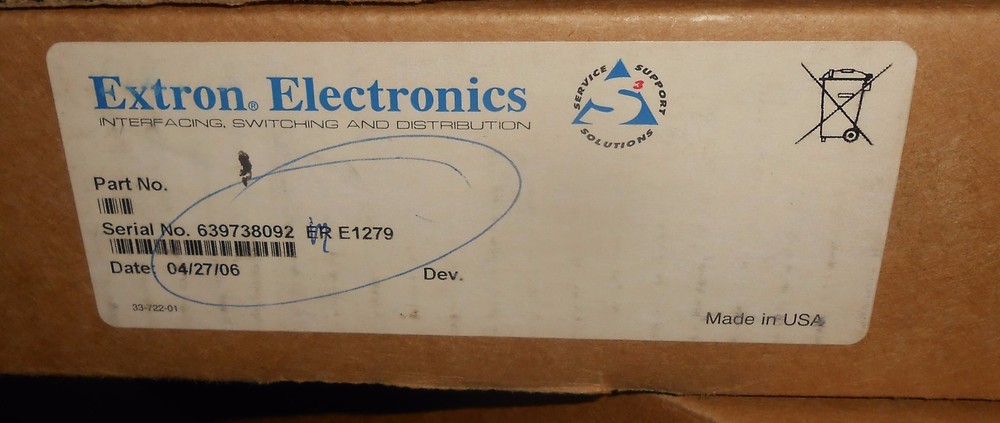 EXTRON  INLINE CIA100 VIDEO ANALOG INTERFACE ,HIGH RESOLUTION NIB