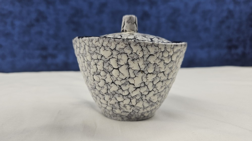 German Crackle Glaze Sugar Bowl