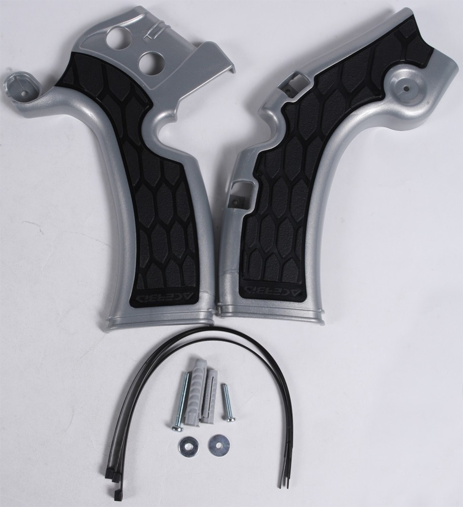 Acerbis X-Grip Frame Guards Silver/Black 2374271015