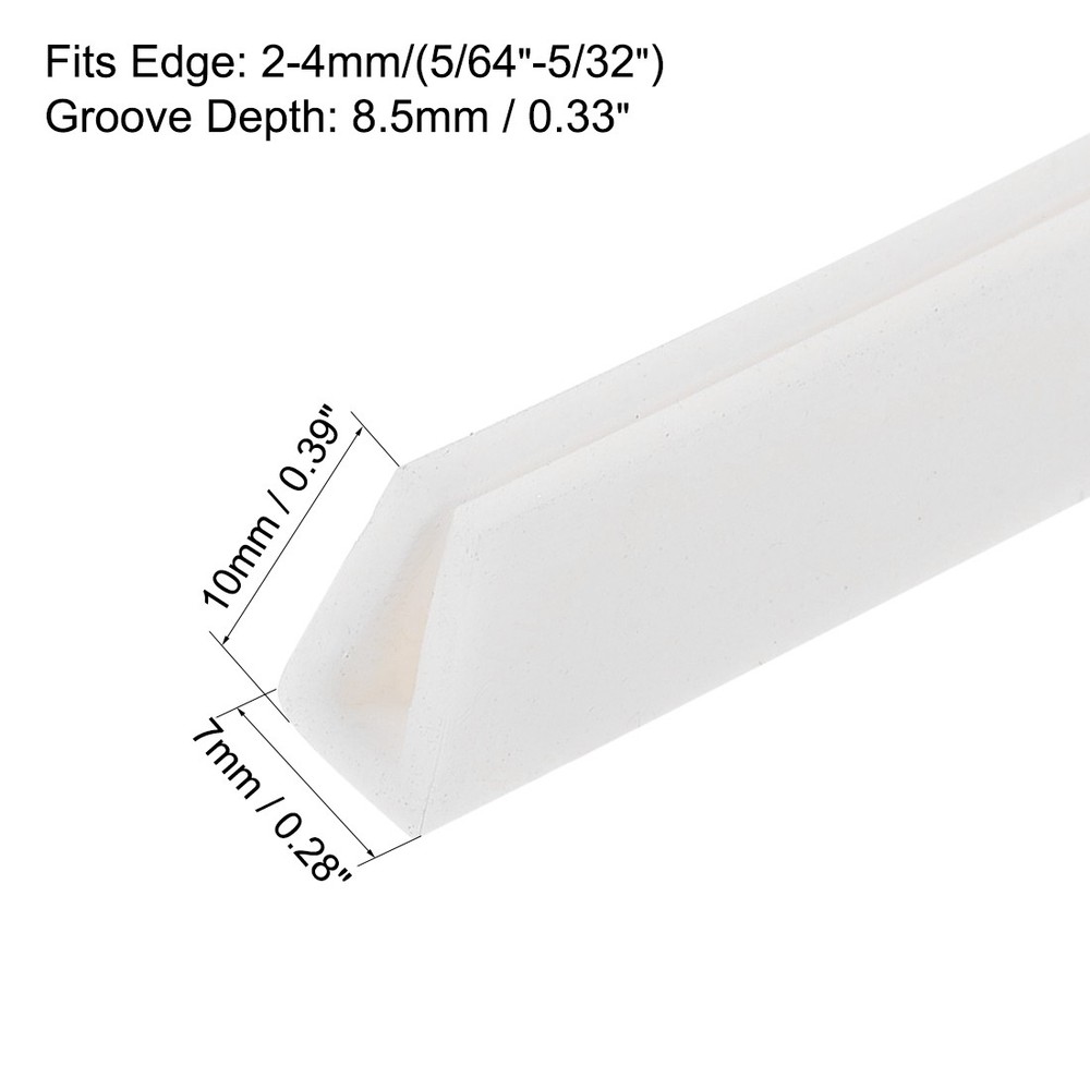 Edging U Seal Extrusion, Fits 5/64-5/32Poll Edge 1M #2