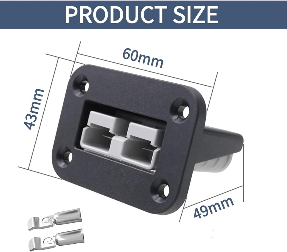 2Pcs Socket Panel, 50 Amp Plug Mounting Panel for Anderson SB50 Series Connector
