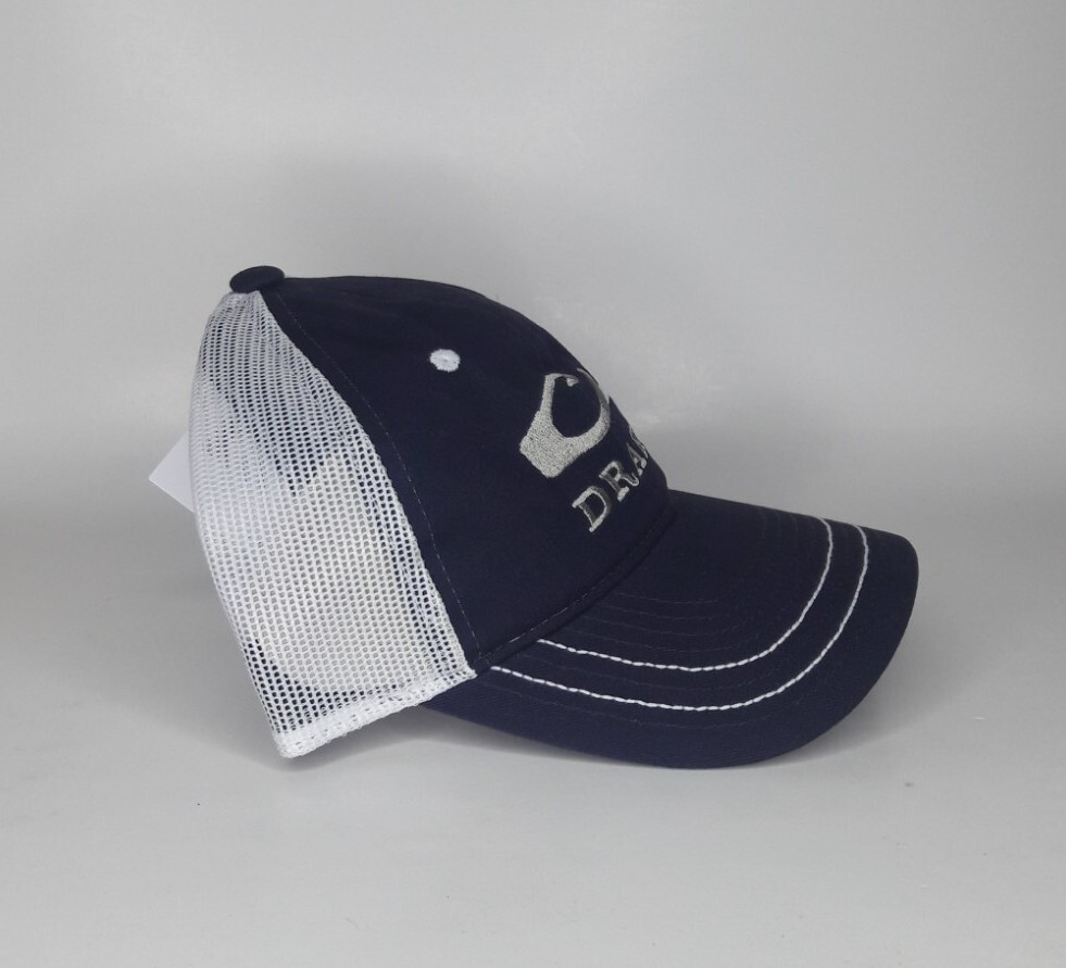 NEW DRAKE WATERFOWL MESH BACK LOGO CAP Blue/White