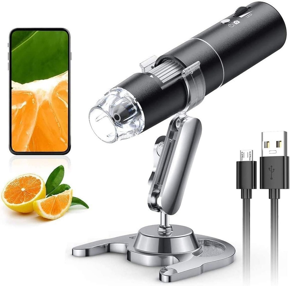 Wireless Digital Microscope, Skybasic 50X-1000X Magnification WiFi Portable H...