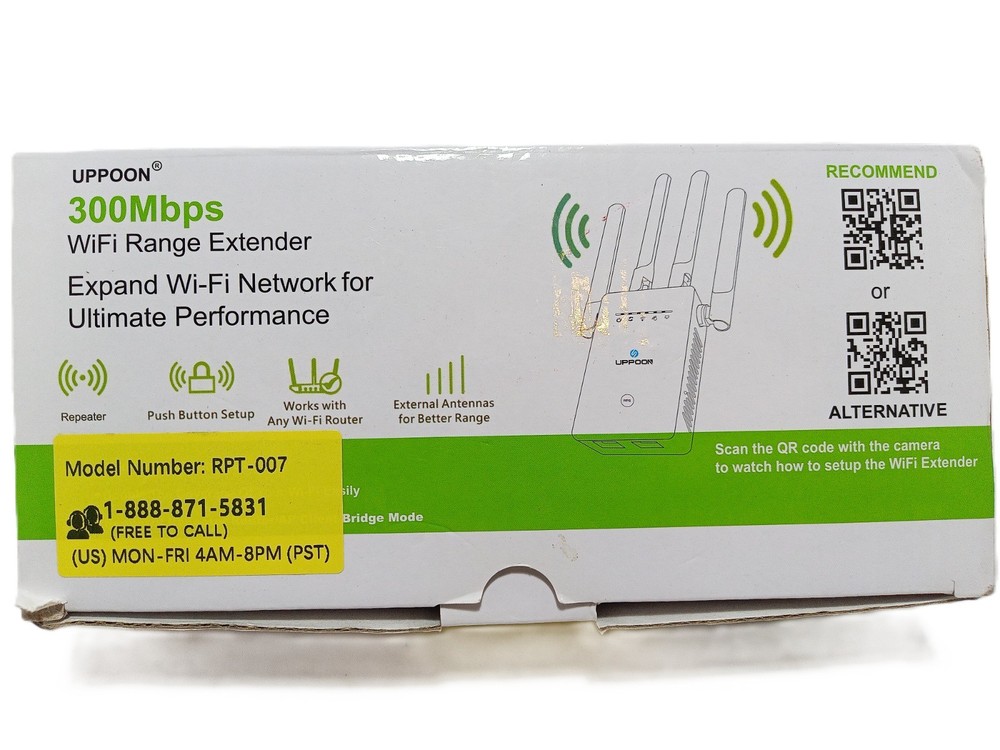 300Mbps wifi range extender (Model: RPT-007)