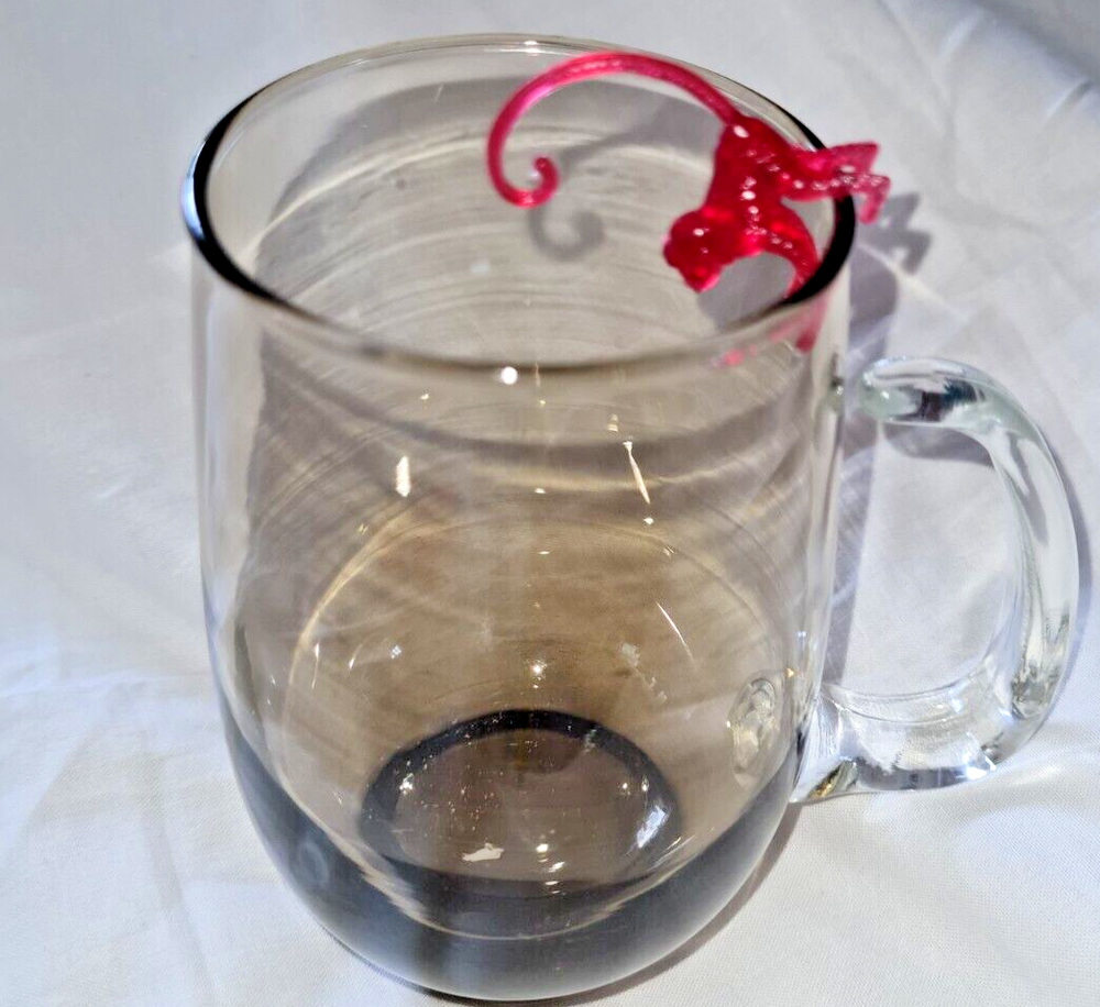 6Vintage Plastic Pink Monkey Cocktail Hanger Decor Retro Barware