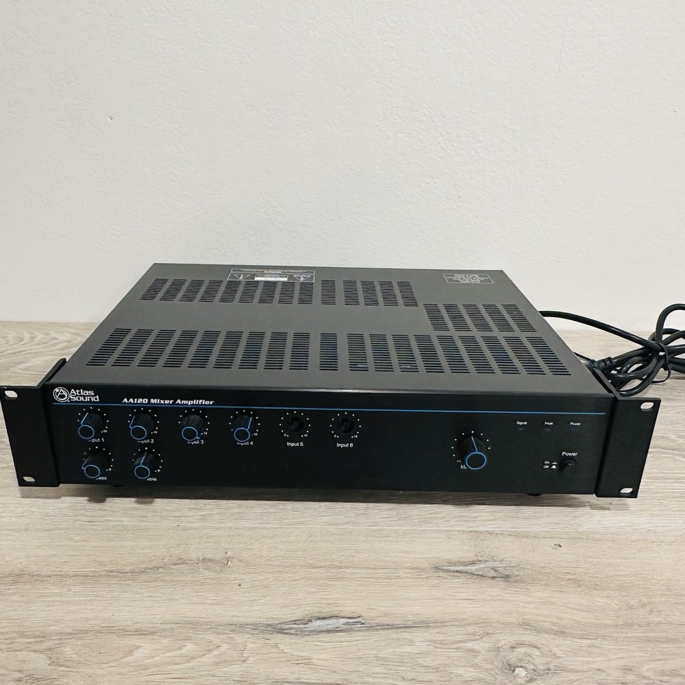 Atlas Sound AA120 120W 6 Input Amplifier-Its missing two knobs