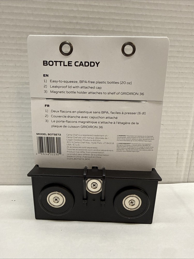 Camp Chef Bottle Caddy - Flat-Top Griddle Accessories Includes 2 Squeeze Bottles