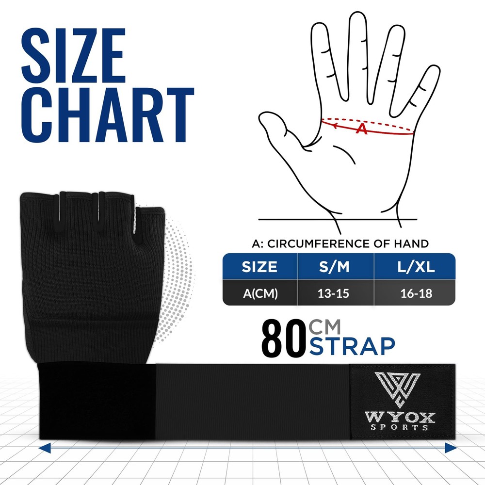 Gel Boxing Hand Wraps Padded Inner Quick Wrap Wrist Support