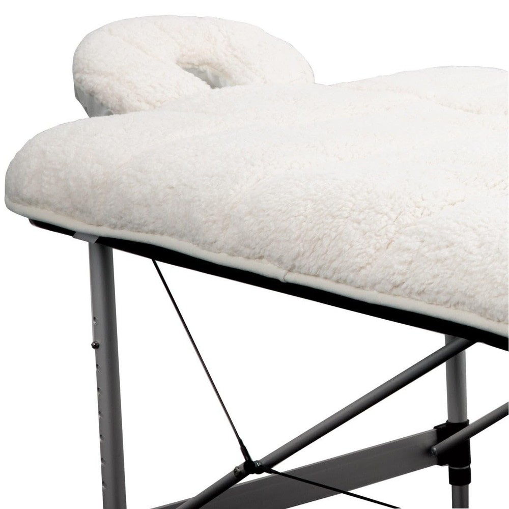 ForPro Premium Quilted Fleece Table Pad Set, Natural, Extra Soft, White