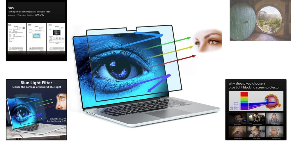 2021-2025 MacBook Pro 14" Blue Light Blocking Screen Protector - 95% Clarity