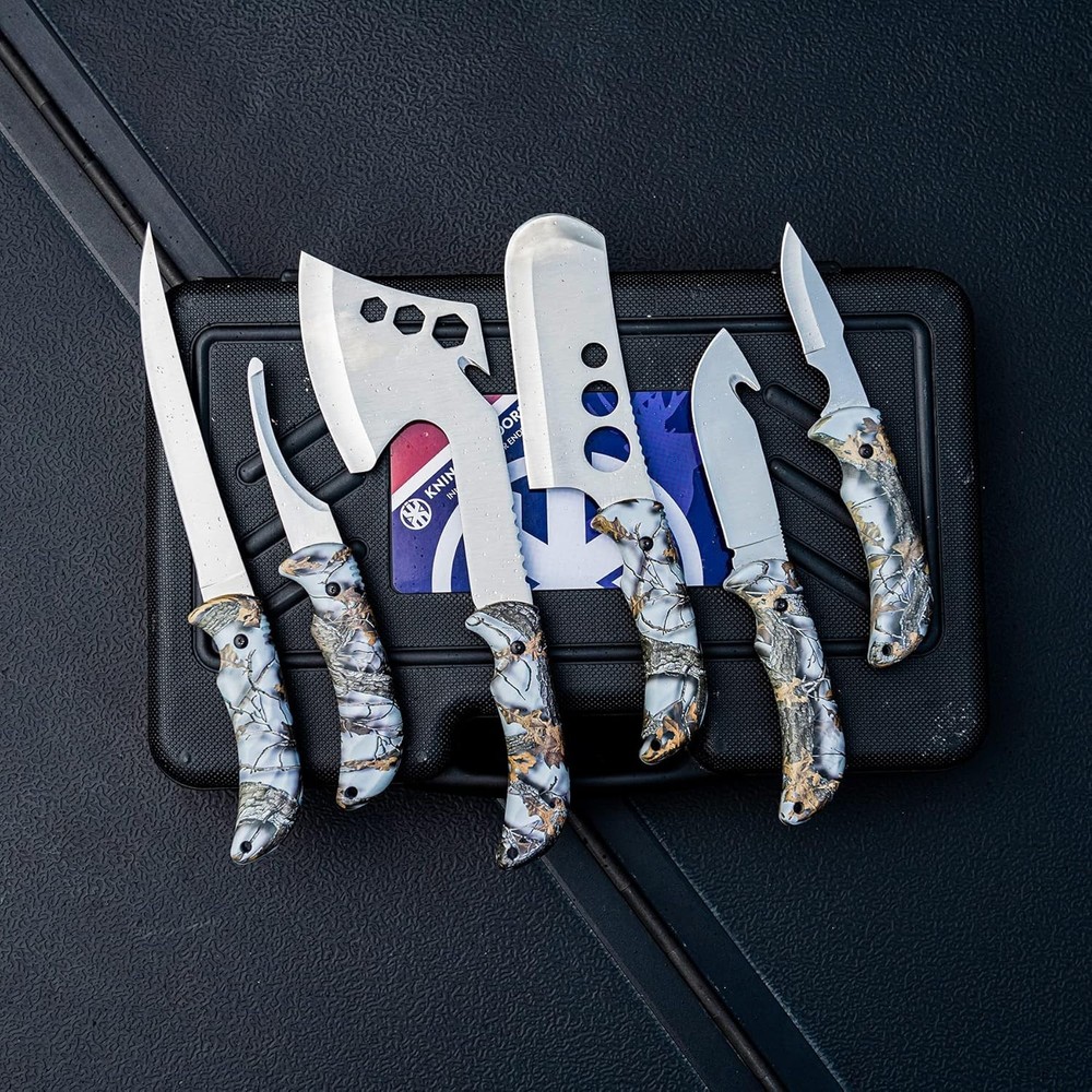 12-Piece Hunting Deer Knife & Field Dressing Game Processor Set