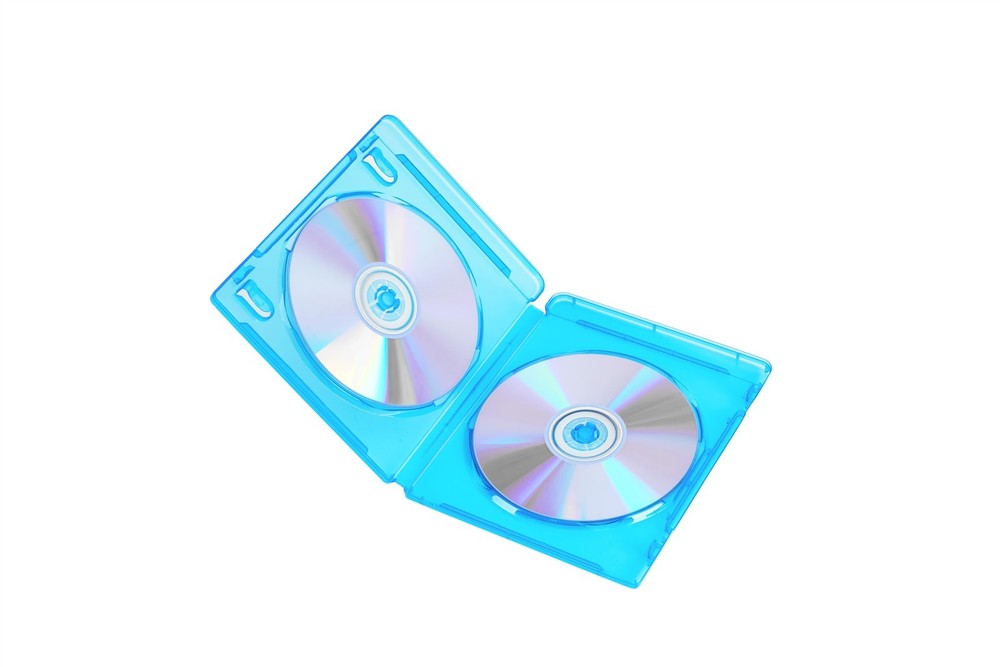 10x Double Blu-Ray Case 12mm Standard Clear Blue Replacement Box Holds 2 Discs