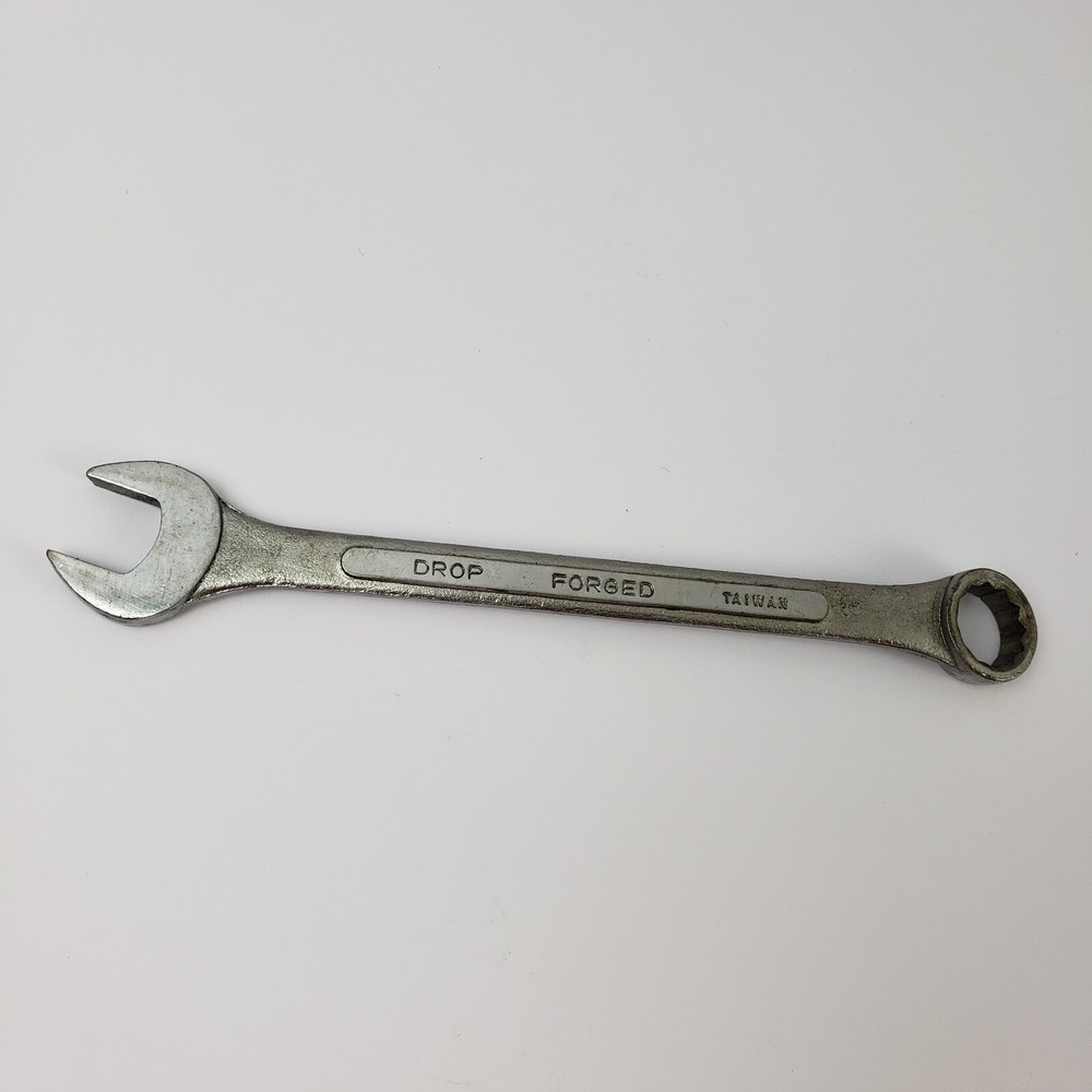 Drop Forged Combination Wrench 7/8 Silver Taiwan Tool Hardware 11" Long