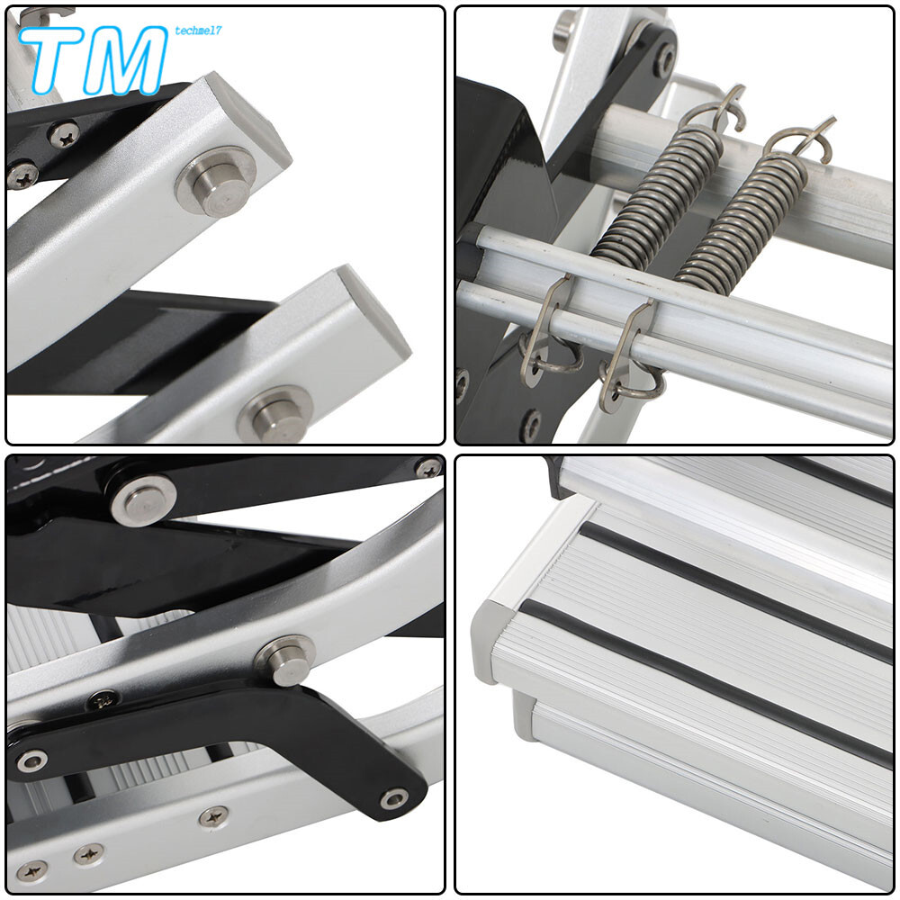 RV Camper 2 Step Platform Steps Stair Anti-Slip Aluminum Pull Out Retractable