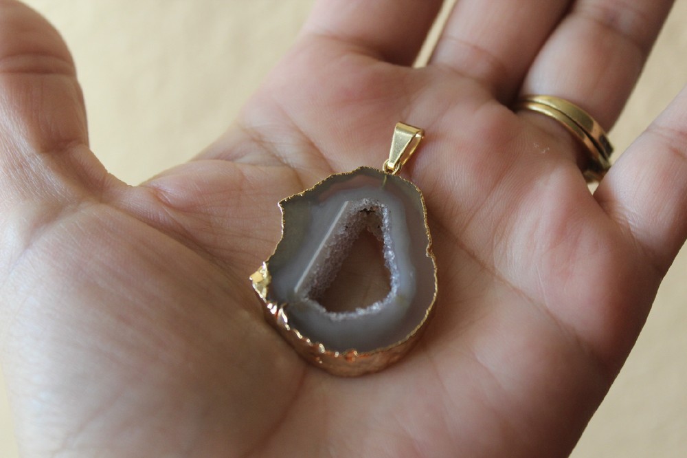Geode Slab Small Pendant from Brazil R221