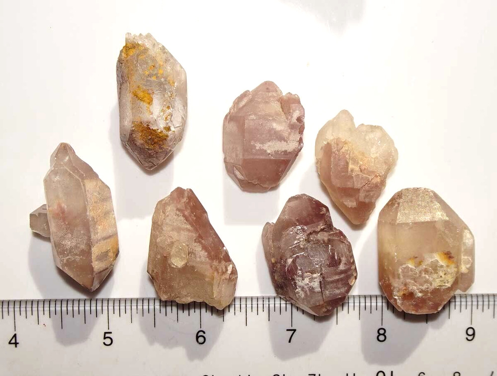 Lithium Quartz Rough - 7 Crystals - Unusual Forms  xt473