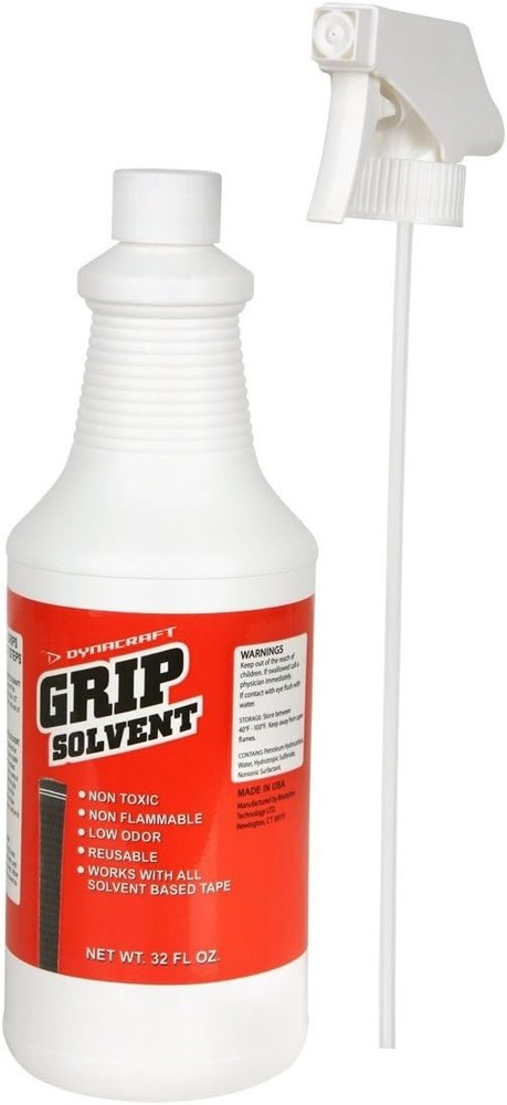 Golf Grip Solvent Non-Toxic & Non-Flammable 32 oz Bottle Bundle with Trigger ...