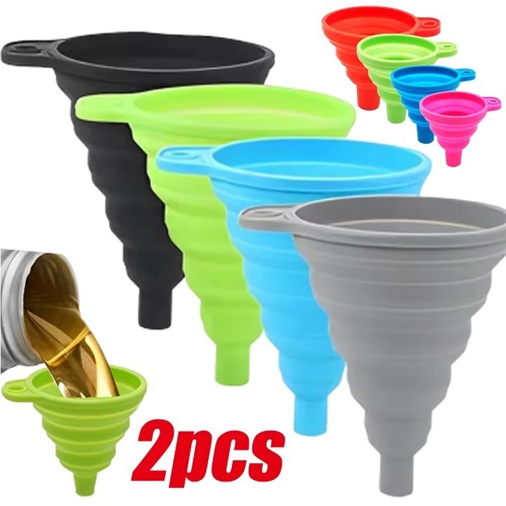 Foldable Silicone Funnels Collapsible Kitchen Funnels for Liquid Transfer*