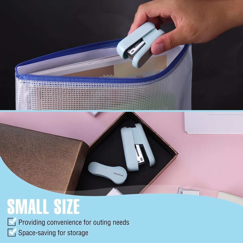 WORKPRO Mini Stapler Staple Remover Set for Desk Office With 2000PC 26/6 Staples