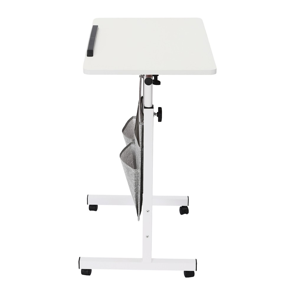Rolling Laptop Desk Office Computer Table Adjustable Height Stand up w/ Storage
