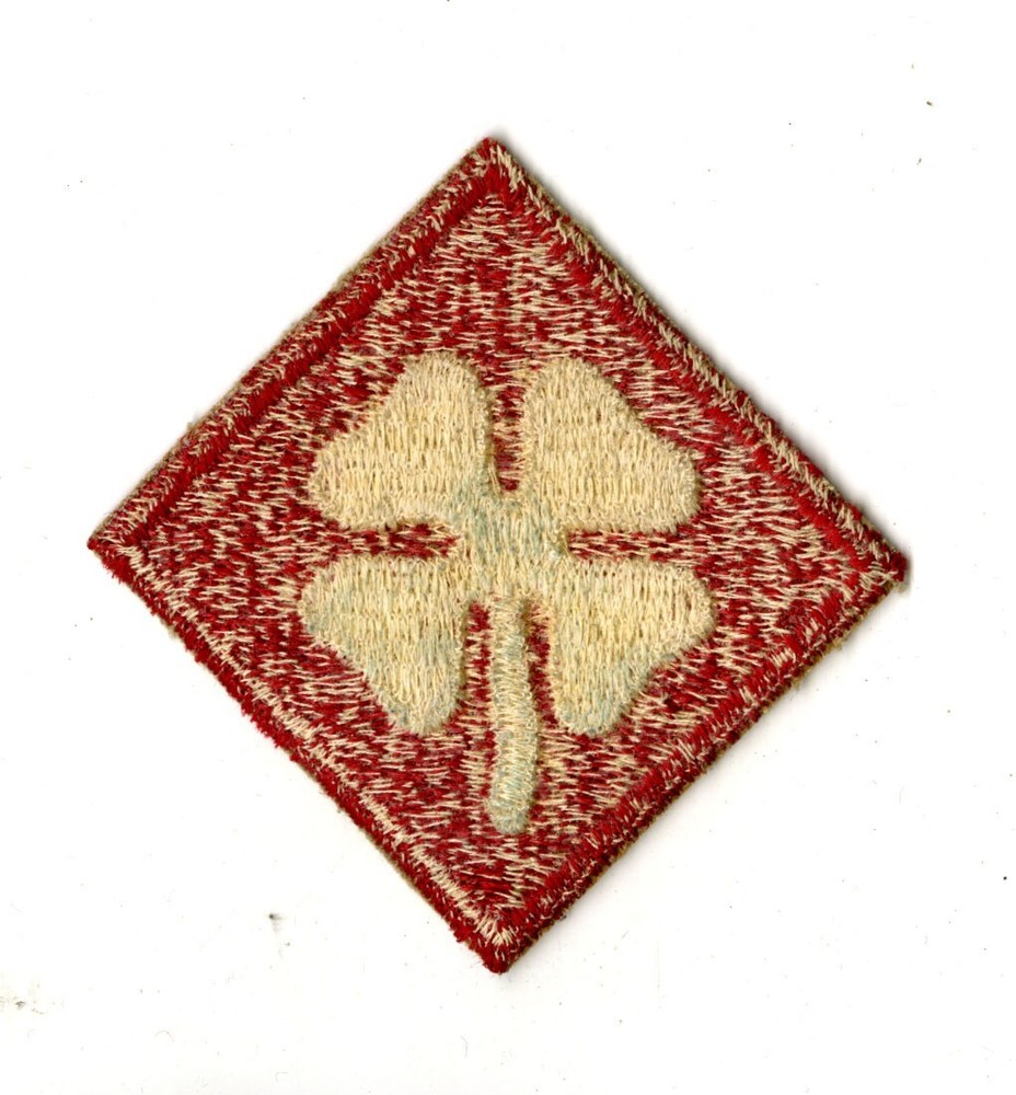 Fourth Army White Back Patch WWII Vintage Pearl Harbor Pacific Training