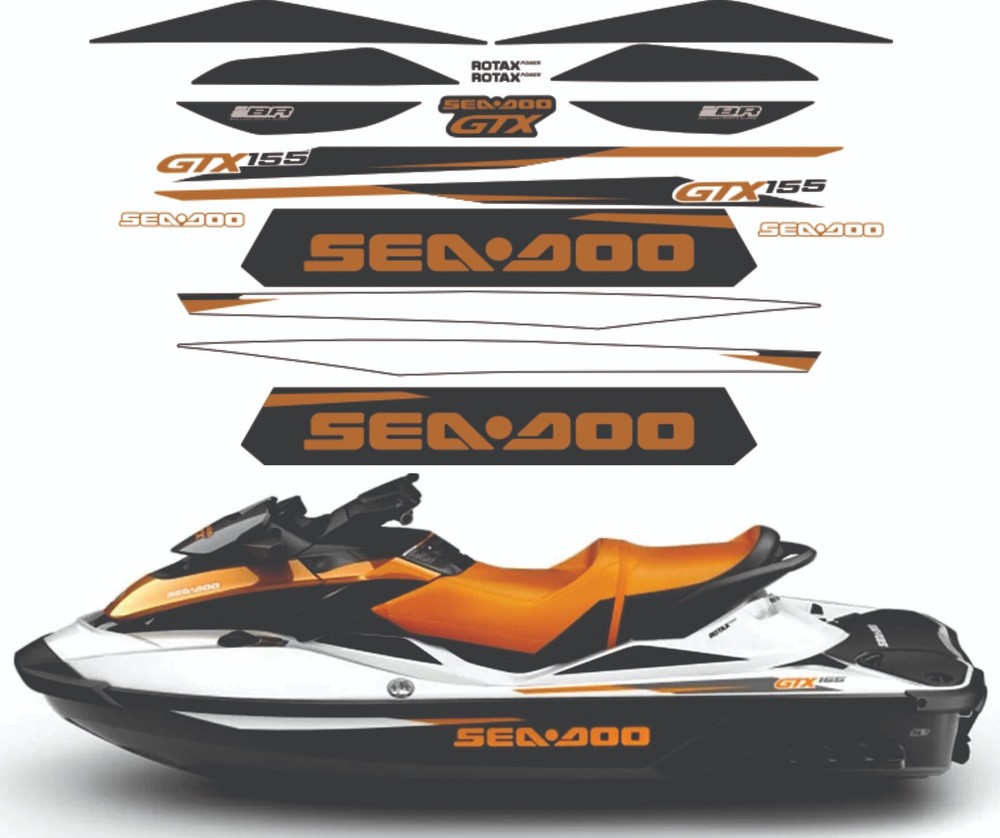 SEADOO GTX 155 2014 Graphics / Decal / Sticker Kit CUSTOM