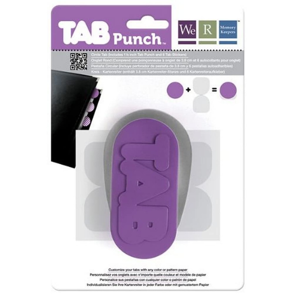 We R Memory Keepers Tab Paper Punch, Circle Purple