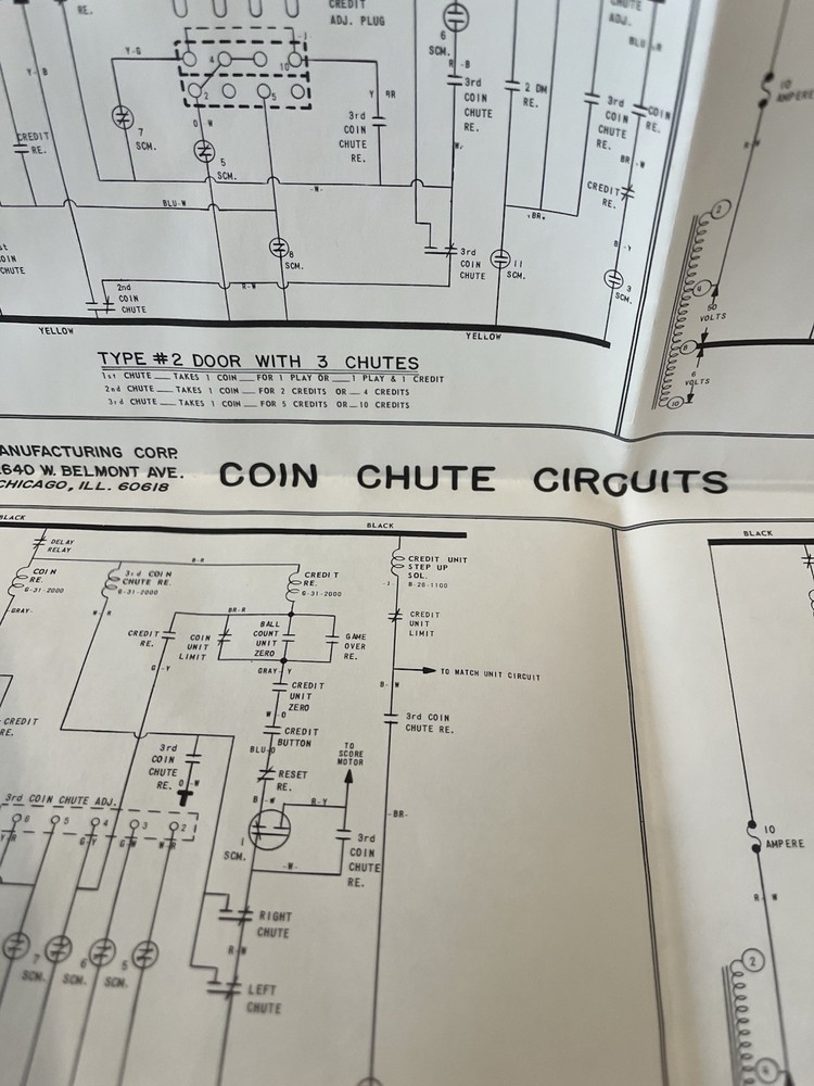 Old Chicago Pinball Manual & Schematic