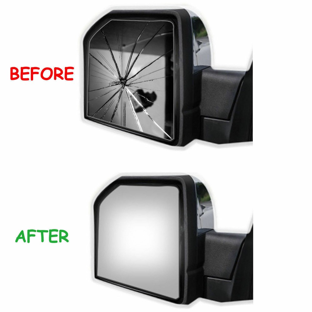 Mirror Glass For 2007-2009 V70 XC70 XC90 Driver Left Side LH Replace Adhesive