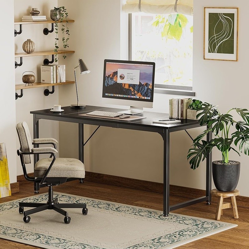 Spacious Modern Desk Home Office Gaming Study Durable Sturdy Workspace New